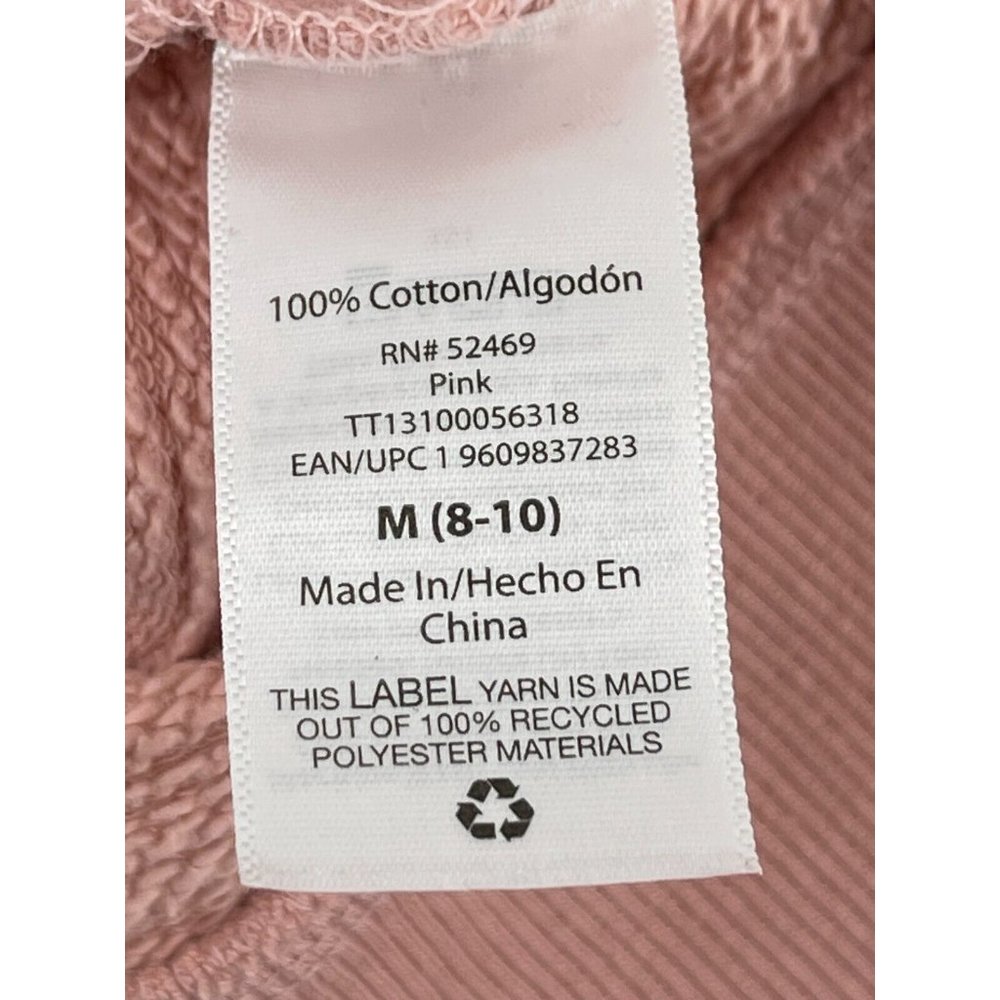 Time and Tru Women's Pink Balloon Sleeve Crop Sweatshirt Top Size M 8-10 - Picture 8 of 13